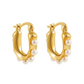 Gold Pearl Huggie Hoops – Minimal Everyday Earrings
