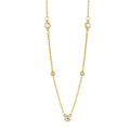 Dainty Gold Station Necklace – Minimal CZ Layering Necklace