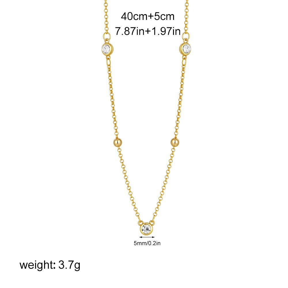 Lumiere Bezel Crystal Station Necklace