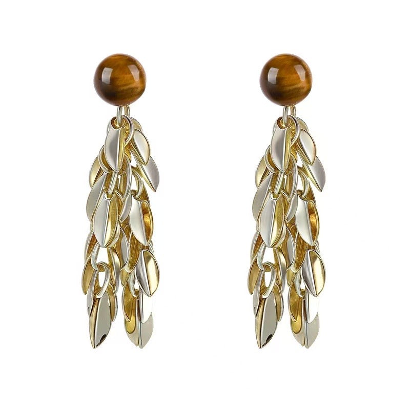Golden Cascade Drop Earrings
