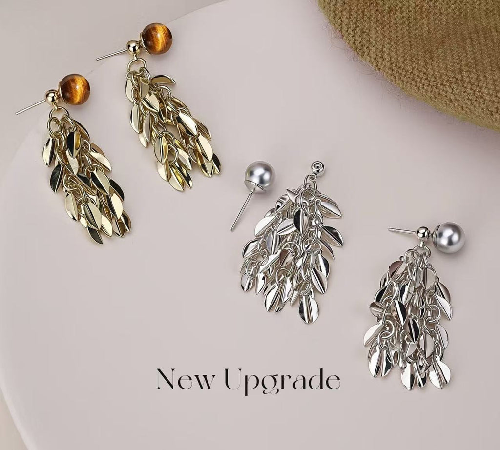 Golden Cascade Drop Earrings