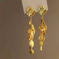 Molten Gold Drop Earrings