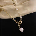 Golden Pearl Statement Necklace