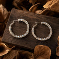 Faceted Shimmer Hoop Earrings