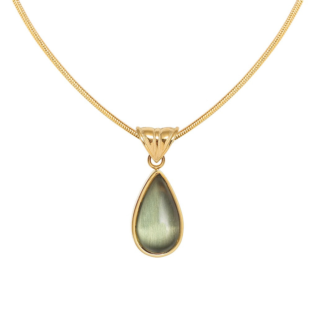 Serene Teardrop Pendant Necklace