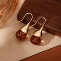 Aura Amber Foil Teardrop Hooks