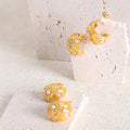 Stellar Textured Dome Hoop Earrings