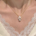 Blossom & Pearl Drop Pendant Necklace